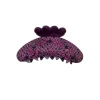 Black Colour Hats & Hair Accessories | Gifts Under £50^T Hair Claw Premium Dark Purple With Rhinestones 5503 DP-