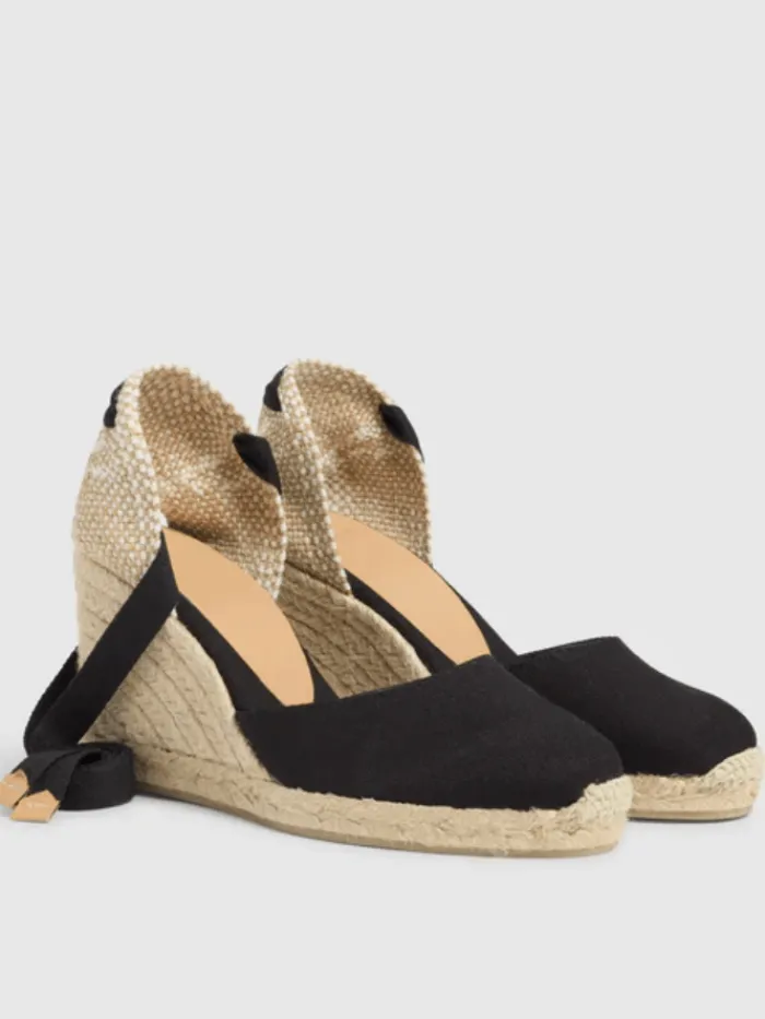 castaner_carina_black_esp_0.webp Castaner Footwear | Footwear^CARINA/8 Black Espadrille Wedges 020962 100