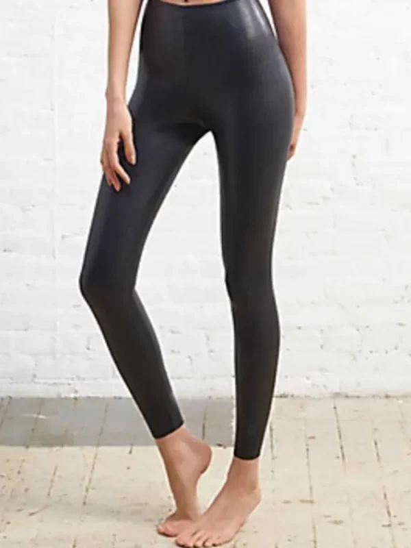 Commando Trousers | Gifts Under £50^SS Perfect Control Black Vegan Leather Legging SLG06