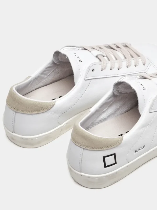 D.A.T.E. Footwear | Footwear^Hill Low Calf White Beige Trainers W401-HL-CA-HB