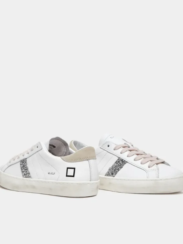 D.A.T.E. Footwear | Footwear^Hill Low Calf White Beige Trainers W401-HL-CA-HB
