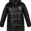 Freed Coats And Jackets | Faux Fur Edit^Blake Quilted Vegan Leather Jacket With Hood In Black