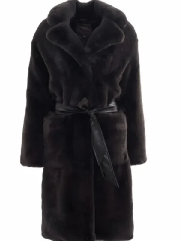 Freed Coats And Jackets | Faux Fur Edit^Lily Long Faux Fur Coat in Coal Black