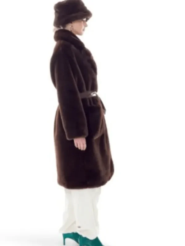 Freed Coats And Jackets | Faux Fur Edit^Lily Long Faux Fur Coat in Espresso