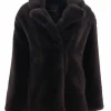 Freed Coats And Jackets | Faux Fur Edit^Riley Faux Fur Hip Length Coat In Coal Black