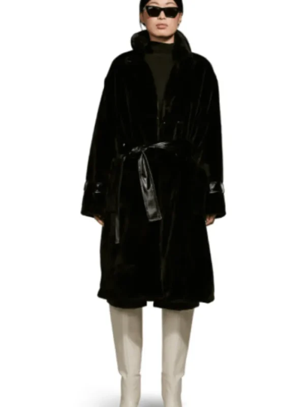 Freed Coats And Jackets | Faux Fur Edit^Violet Faux Fur Long Coat In Black