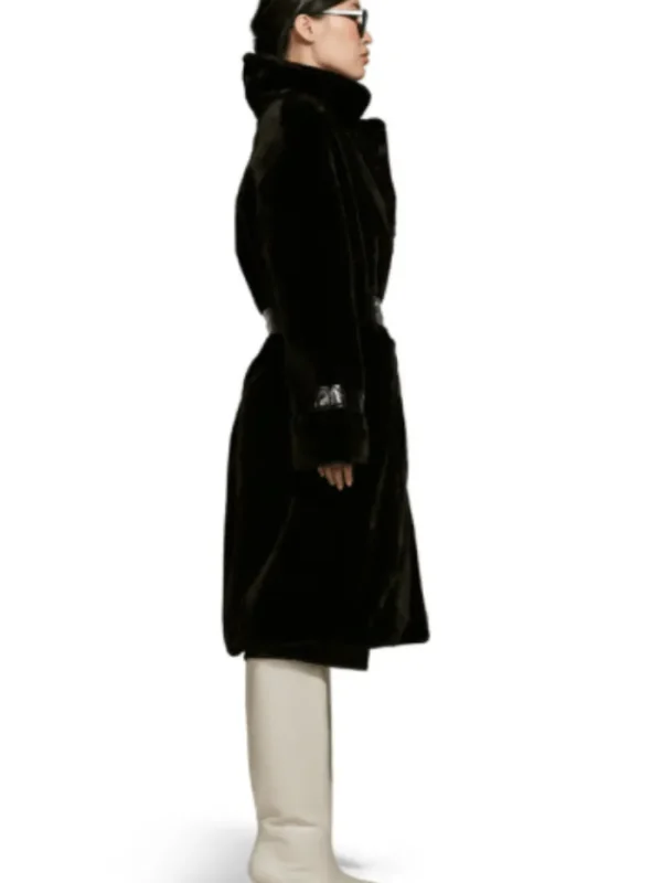 Freed Coats And Jackets | Faux Fur Edit^Violet Faux Fur Long Coat In Black