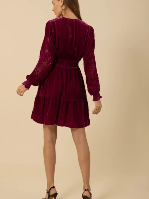 Hale Bob Dresses | Party Wear^ALISON Washed Velvet Violet Dress 48CF620A