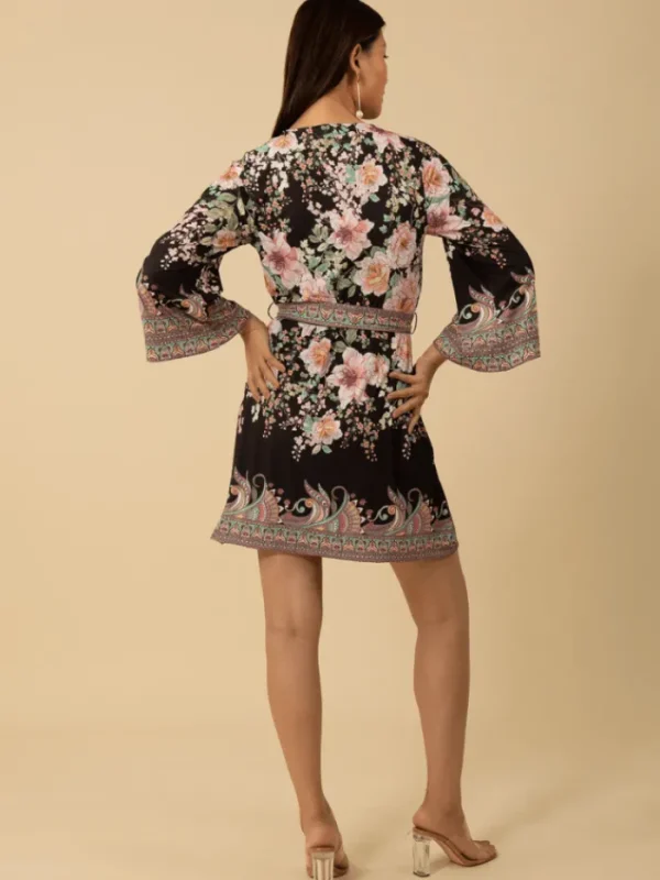 Hale Bob Dresses | Party Wear^Women's KALIYAH Patterned Mini Dress In Black 4YPR650A Col BL