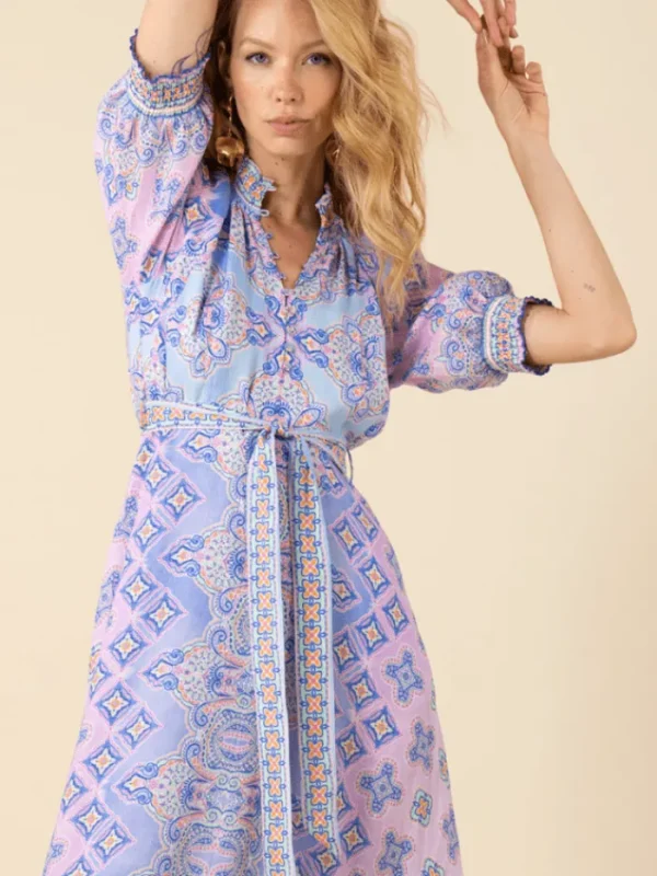Hale Bob Dresses | Luxury Gifts^Women's NAYA Blue Patterned Maxi Dress 51AY616M