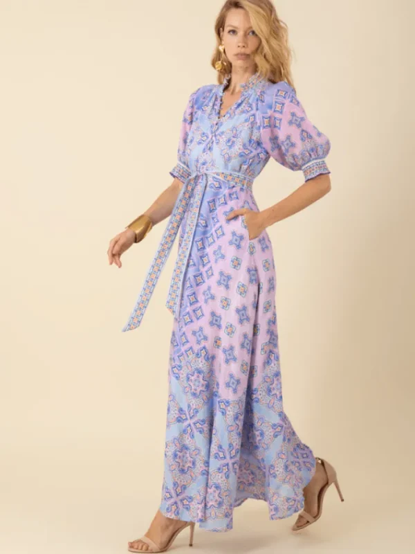 Hale Bob Dresses | Luxury Gifts^Women's NAYA Blue Patterned Maxi Dress 51AY616M