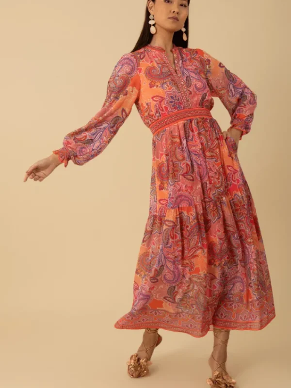 Hale Bob Dresses | Party Wear^Women's SHELBY Patterned Maxi Dress In Pink 4YDD630L Col PNK