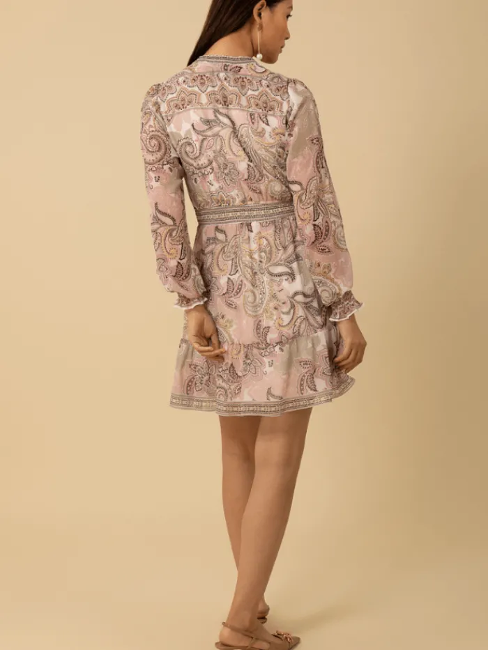hale_bob_womens_shelby_pa_1.webp Hale Bob Dresses | Party Wear^Women's SHELBY Patterned Mini Dress In Ivory 4YDD630A Col IVR