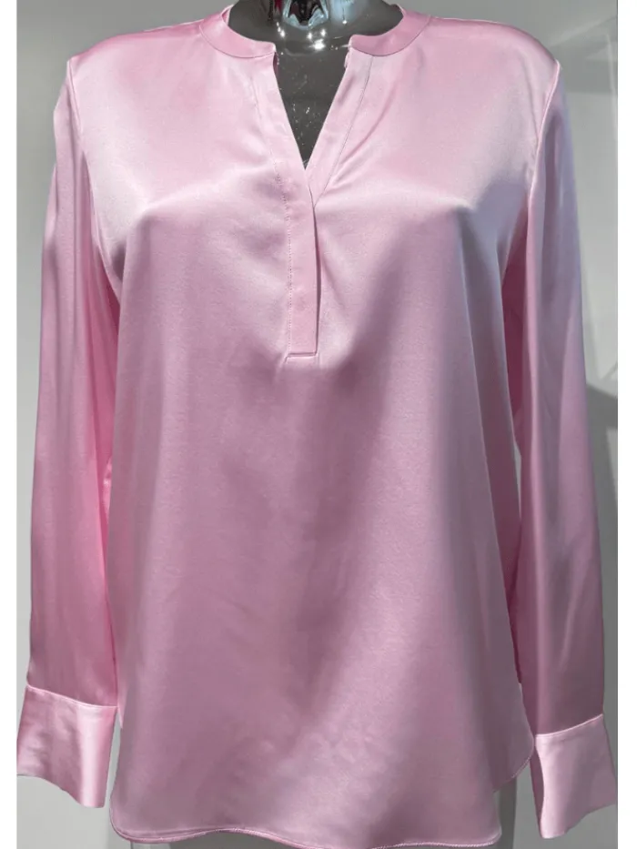 herzens_angelegenheit_wom_0-10.webp Herzen’s Angelegenheit Tops | Luxury Gifts^Women's Silk Blouse In Pink 25244-6100 Col 505
