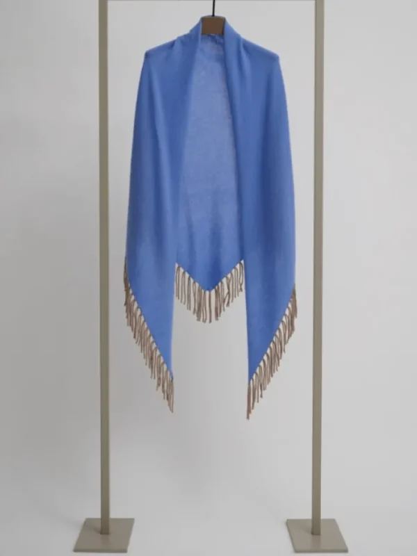 Herzen’s Angelegenheit Ponchos And Wraps | Coats And Jackets^Women's Wool And Cashmere Cornflower Blue Cape