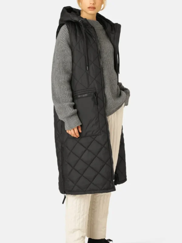 Ilse Jacobsen Coats And Jackets | Puffers And Gilets^Black Long Padded Gilet AERIAL02 001