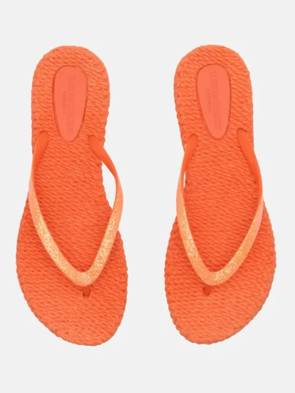 Ilse Jacobsen Footwear | Footwear^Flip Flops With Glitter In Hot Orange CHEERFUL01 Col 349