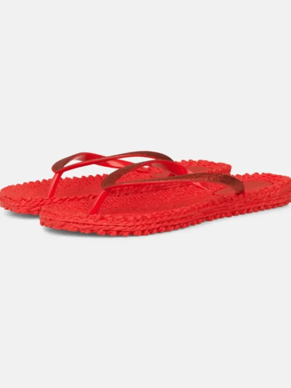 Ilse Jacobsen Footwear | Footwear^Flip Flops With Glitter Deep Red CHEERFUL01 303