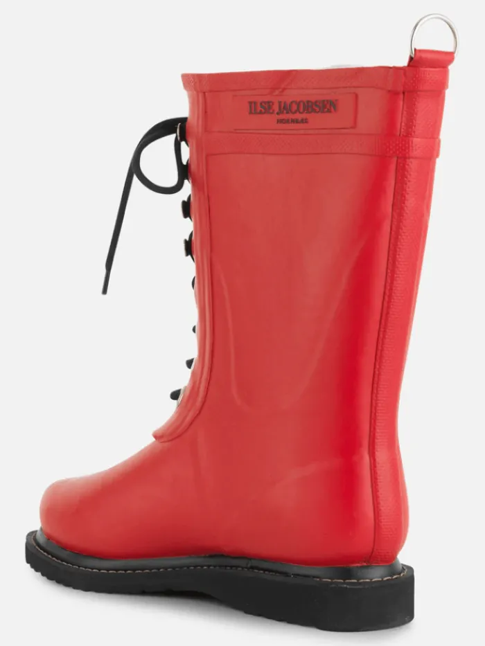 ilse_jacobsen_medium_leng_2-1.webp Ilse Jacobsen Footwear | Footwear^Medium Length Rubber Lace Up Wellington Boots Deep Red R