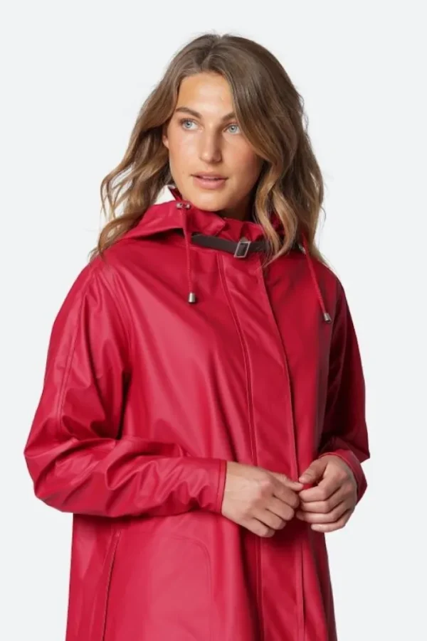 Ilse Jacobsen Coats And Jackets | Rainwear^T Deep Red Raincoat RAIN 71 303