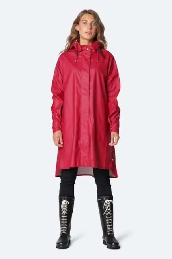 Ilse Jacobsen Coats And Jackets | Rainwear^T Deep Red Raincoat RAIN 71 303