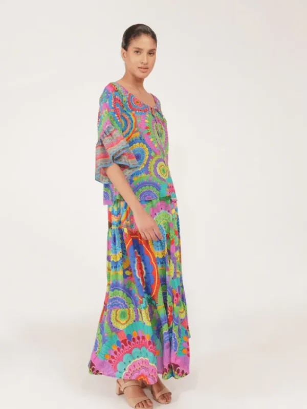 Inoa Tops | Beachwear^Roma Kentia Bright Multi Print Top With Crystals