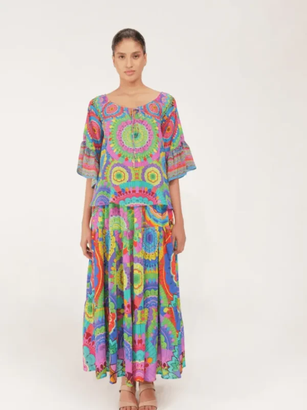 Inoa Tops | Beachwear^Roma Kentia Bright Multi Print Top With Crystals