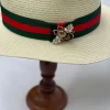Izzi Hats Hats & Hair Accessories | Gifts Under £50^Izzi Accessories Cream Summer Fedora Hat With Green and Red Striped Ri