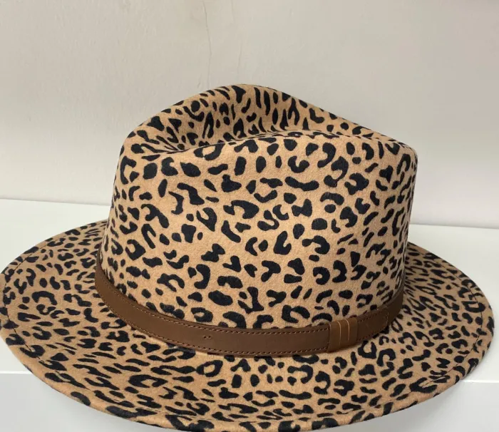 izzi_accessories_fedora_a_0.webp Izzi Hats Hats & Hair Accessories | Gifts Under £50^Izzi Accessories Fedora Animal Print Hat