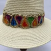 Izzi Hats Hats & Hair Accessories | Gifts Under £50^Izzi Accessories Fedora Cream Hat With Wide Multi Coloured Velvet Tear