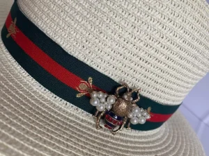 Izzi Hats Hats & Hair Accessories | Gifts Under £50^Izzi Accessories Fedora Cream Bee Hat Green/Red SH374