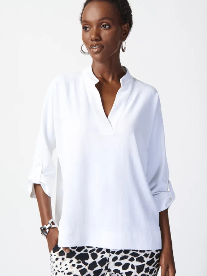 joseph_ribkoff_boxy_top_w_0.webp Joseph Ribkoff Tops | Gifts Under £250^Boxy Top with Dolman Sleeves In Vanilla 241039 Col 1761