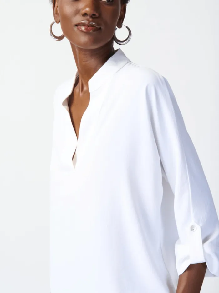 joseph_ribkoff_boxy_top_w_1.webp Joseph Ribkoff Tops | Gifts Under £250^Boxy Top with Dolman Sleeves In Vanilla 241039 Col 1761