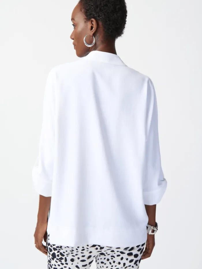 joseph_ribkoff_boxy_top_w_2.webp Joseph Ribkoff Tops | Gifts Under £250^Boxy Top with Dolman Sleeves In Vanilla 241039 Col 1761