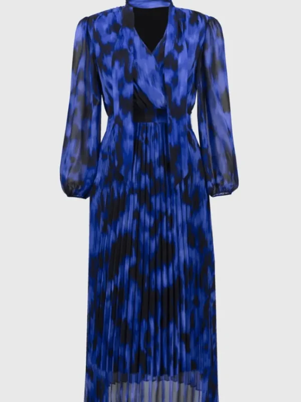 Joseph Ribkoff Dresses | Party Wear^Chiffon Abstract Print Midi Dress 244924 Col 3296