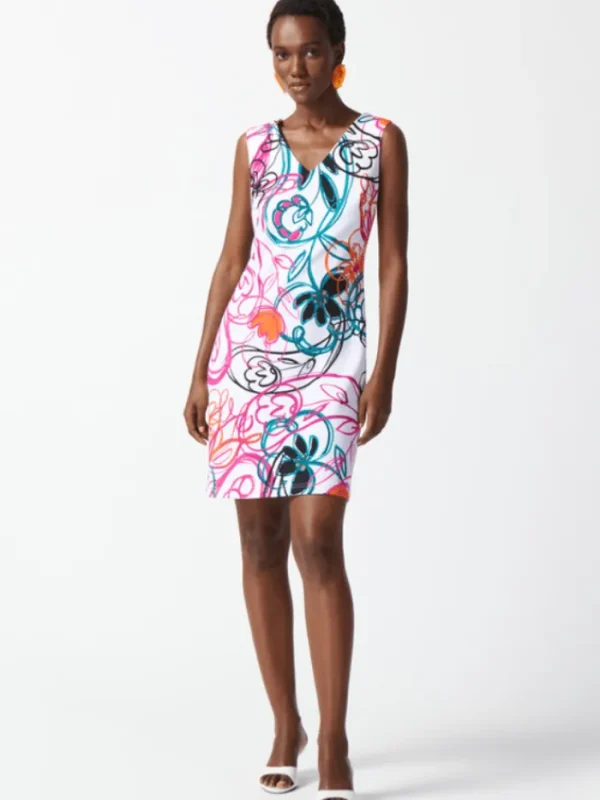 Joseph Ribkoff Dresses | Gifts Under £250^Colourful Scribble Print Sheath Dress 242191 Col 2539