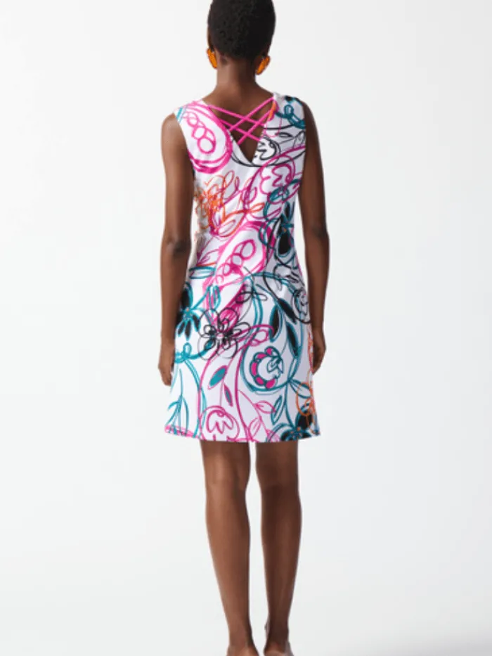 joseph_ribkoff_colourful__2.webp Joseph Ribkoff Dresses | Gifts Under £250^Colourful Scribble Print Sheath Dress 242191 Col 2539