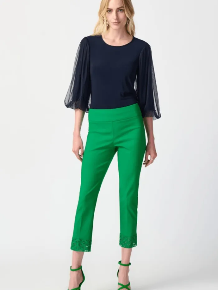 joseph_ribkoff_crop_pull__0.webp Joseph Ribkoff Trousers | Gifts Under £250^Crop Pull On Trousers In Island Green 241102 Col 4203