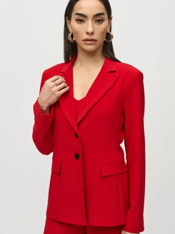 Joseph Ribkoff Coats And Jackets | Party Wear^Fitted Blazer In Lipstick Red 244095 Col 3229
