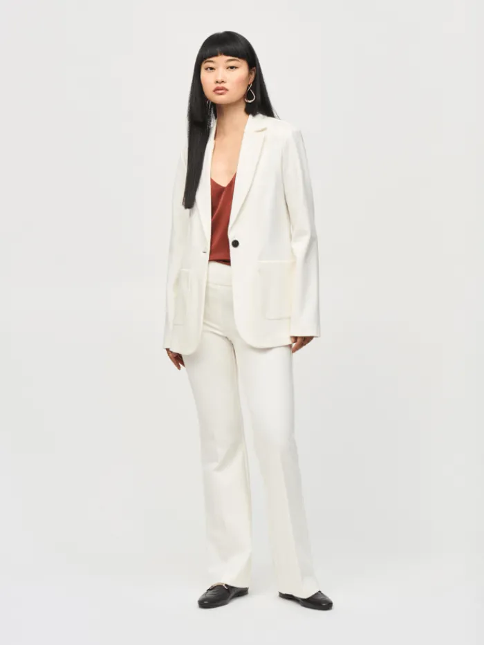 joseph_ribkoff_heavy_knit_3.webp Joseph Ribkoff Trousers | Gifts Under £250^Heavy Knit Flared Pull On Trousers In Vanilla 243307 Co