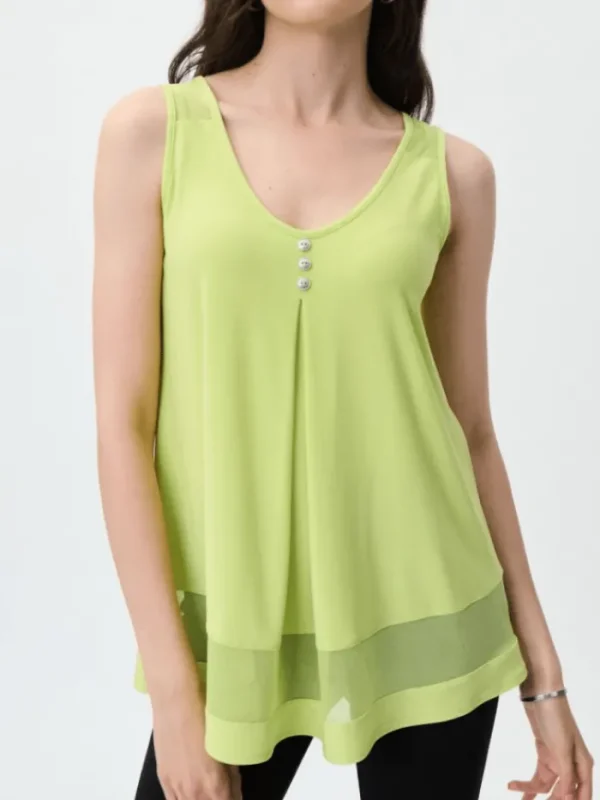 Joseph Ribkoff Sweatshirts And T-Shirts | Tops^Lime Mesh Vest 231125 3974