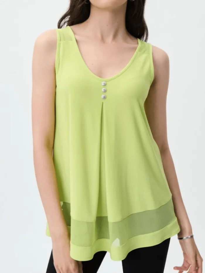 joseph_ribkoff_lime_mesh__0.webp Joseph Ribkoff Sweatshirts And T-Shirts | Tops^Lime Mesh Vest 231125 3974
