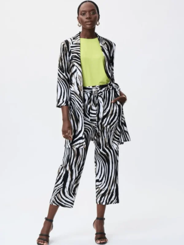 Joseph Ribkoff Trousers | Gifts Under £50^Linen Look Animal Printed Culotte 231116 2539