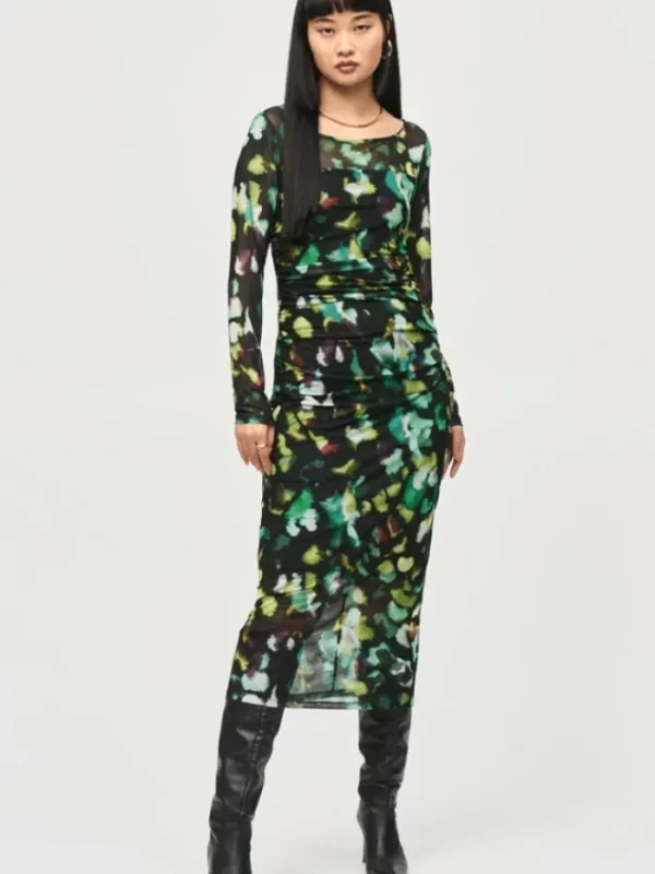 Joseph Ribkoff Dresses | Gifts Under £250^Mesh Abstract Print Sheath Dress 243090 Col 178