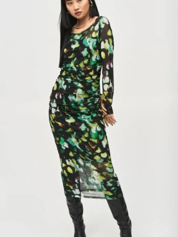 Joseph Ribkoff Dresses | Gifts Under £250^Mesh Abstract Print Sheath Dress 243090 Col 178