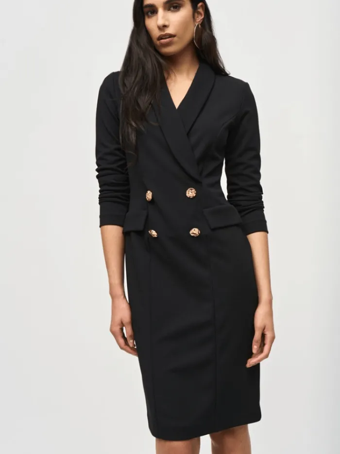 joseph_ribkoff_scuba_crep_0.webp Joseph Ribkoff Dresses | Party Wear^Scuba Crepe Coat Dress In Black 243146 Col 11