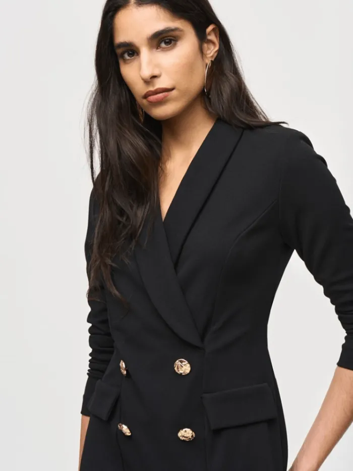joseph_ribkoff_scuba_crep_2.webp Joseph Ribkoff Dresses | Party Wear^Scuba Crepe Coat Dress In Black 243146 Col 11
