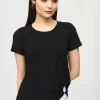 Joseph Ribkoff Tops | Gifts Under £100^Silky Knit Front Drape Top In Black 242199 Col 11