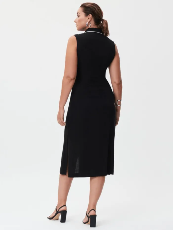 joseph_ribkoff_sleeveless_2.webp Joseph Ribkoff Dresses | Party Wear^Sleeveless Belted Black Shirt Dress 232239 110