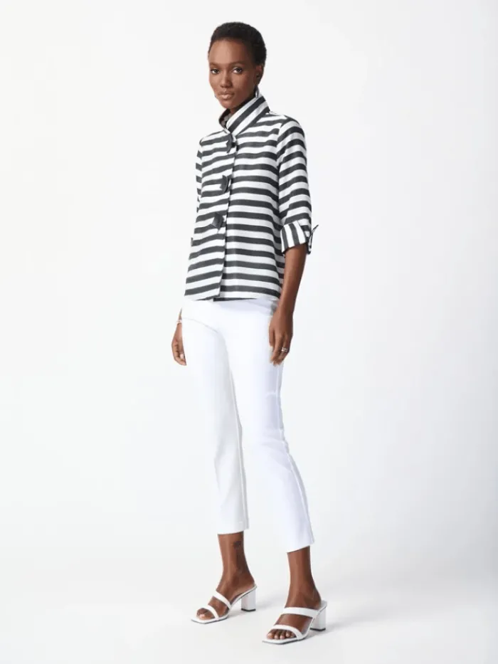 joseph_ribkoff_striped_ja_3.webp Joseph Ribkoff Coats And Jackets | Gifts Under £250^Striped Jacquard Trapeze Jacket 241253 Col 511